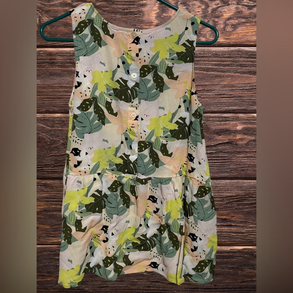 Loft Tropical Button Back Peplum Shell - image 5